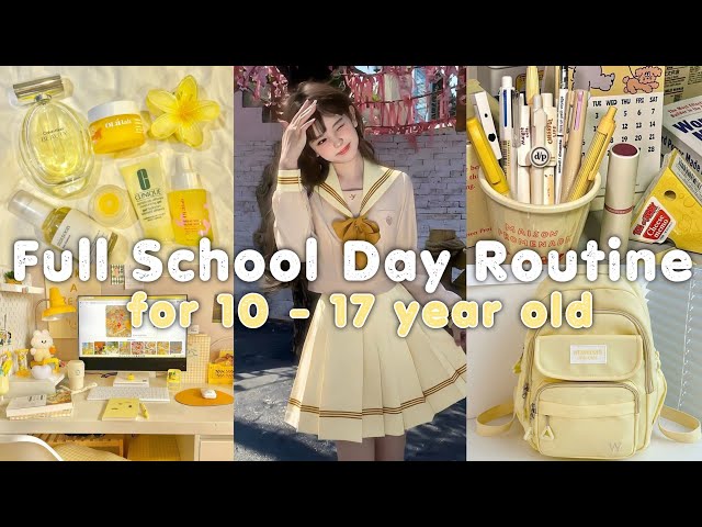 Full School Day Routine| Productive School Routine 