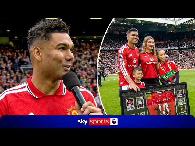 Casemiro says goodbye to Old Trafford after final home game for Man Utd ❤️