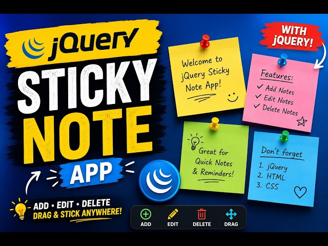 Sticky Note App using jQuery and Bootstrap 5 | Part 1