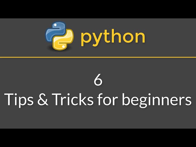 Python tips and tricks for beginners
