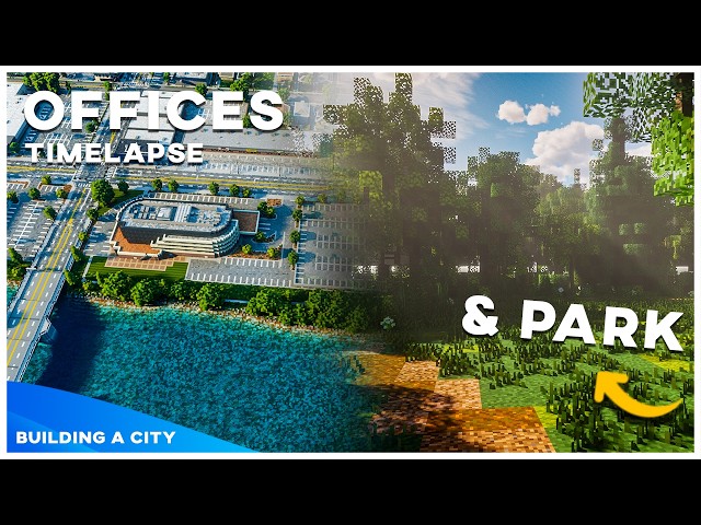 Office Buildings & Park - Building A City #190 [Minecraft Timelapse]