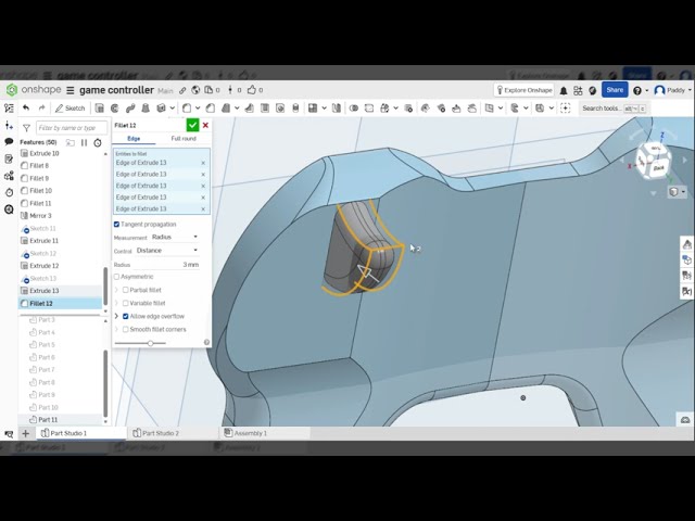 Games Controller pt.5 - L/R Triggers (Onshape Tutorial)