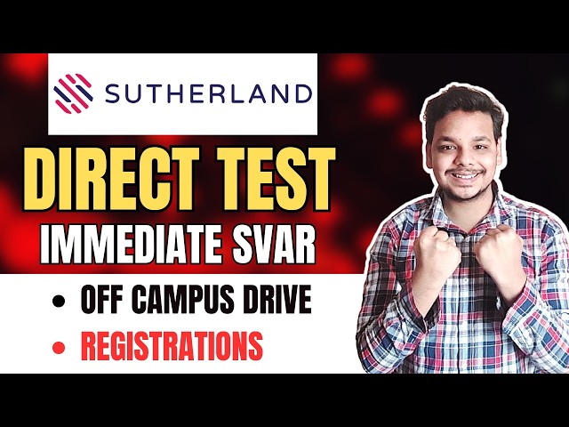 Direct Test Hiring | Sutherland | Sutherland Assessment Hiring | Off Campus Drive for Freshers