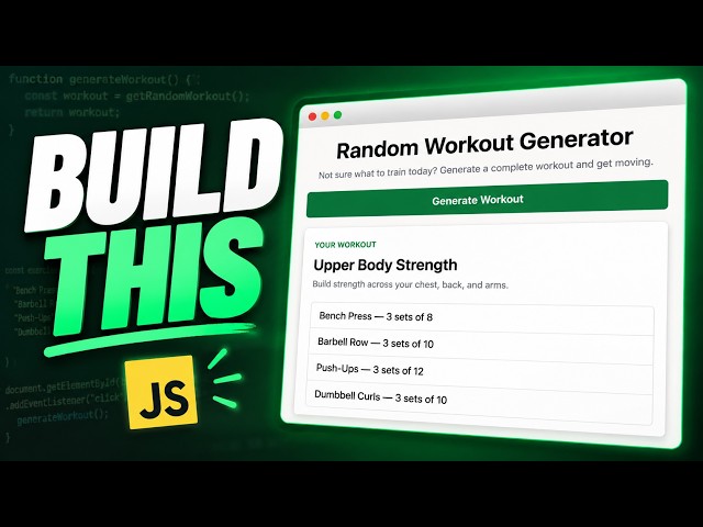 Learn JavaScript by Building a Random Workout Generator