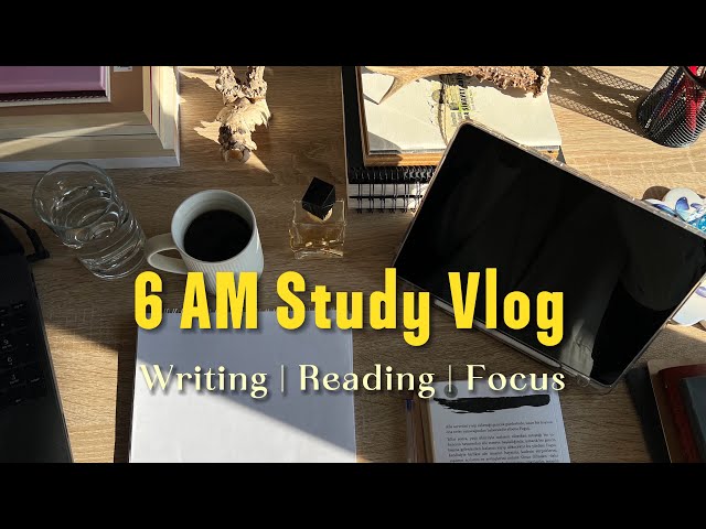Study Vlog 📚 | Productive Study Session, Writing, Reading & Desk Setup | Focus With Me