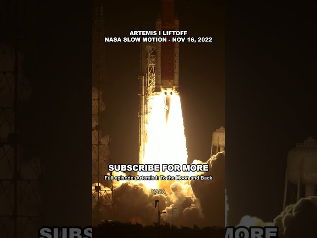 Artemis I lifting off, in slow motion #Shorts