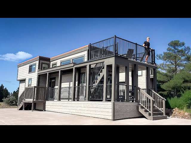 Inside the 400 sqaure foot Prefab Cottage in the Mountains