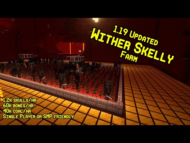 ***OUTDATED See Description*** 1.19 Wither Skeleton Farm Upgrade 1200 skulls/hr