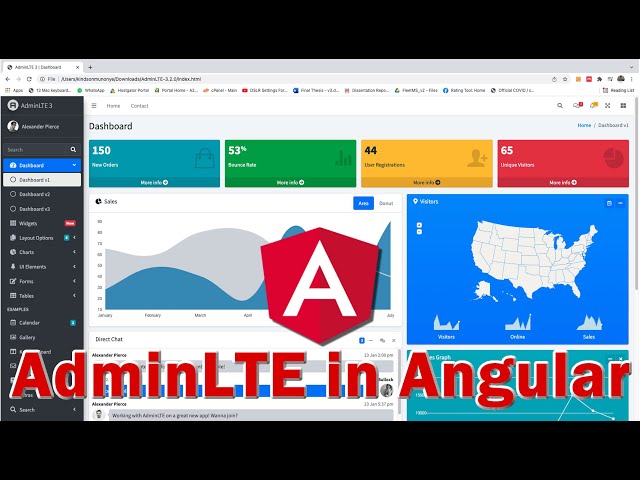 How to Setup the AdminLTE Dashboard Template in Angular