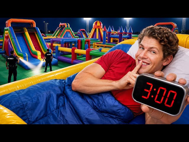 Overnight Challenge In an Inflatable City!