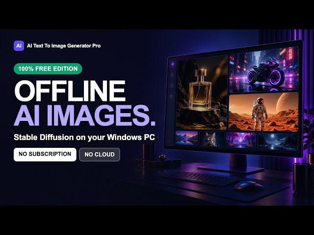 100% Free Offline AI Image Generator for Windows | Stable Diffusion on PC