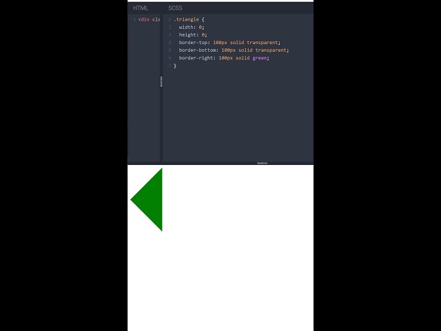 Do you know how to create a triangle? - CSS tricks | #shorts