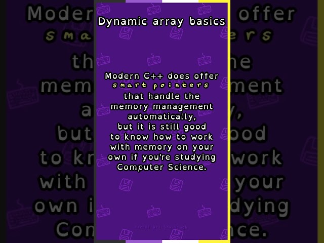 Dynamic arrays in C++ #cplusplus #cpp #programming #arrays #pointers