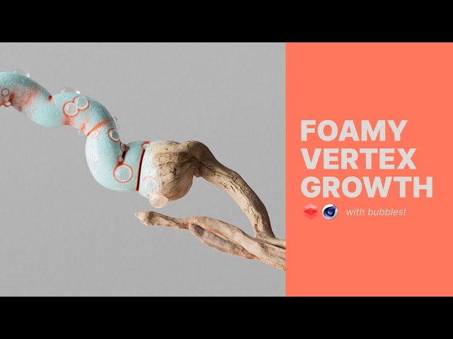 Satisfying vertex growth + particles in C4D (tutorial) #c4d #3danimation #tutorial