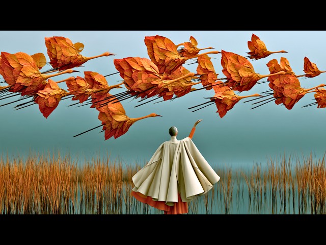 Autumn Scenery 4K | October In The Mirror • Scenic AI Music Video | Surreal AI