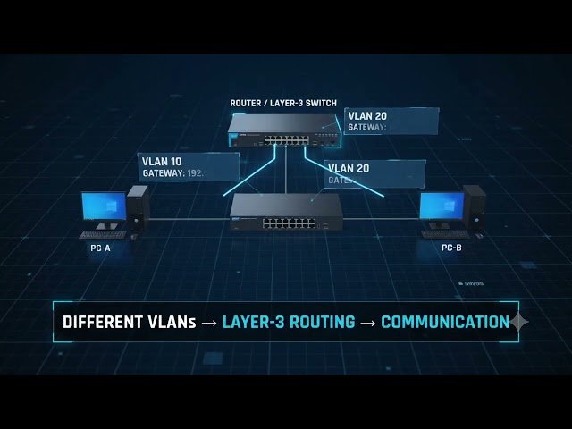 Can Two VLANs Talk to Each Other 🤯 Inter-VLAN Routing Explained! #shorts
