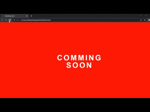 Coming Soon Page Animation with HTML & CSS