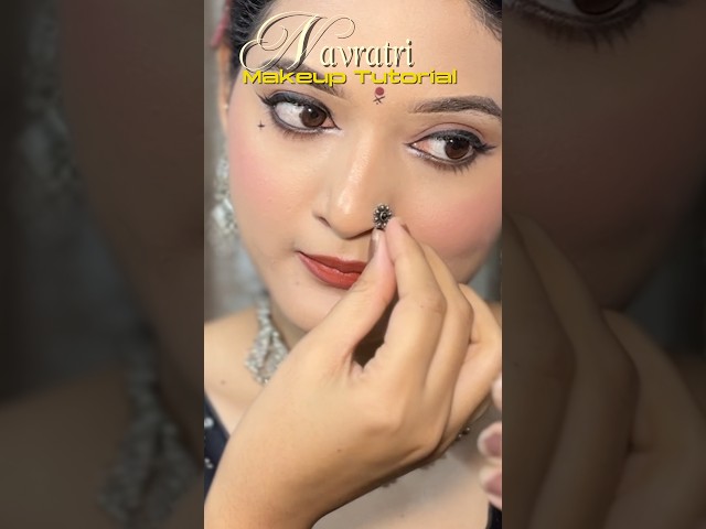 Navratri garba makeup tutorial ✨ #makeuptutorial #navratrispecial #garbalook #shorts