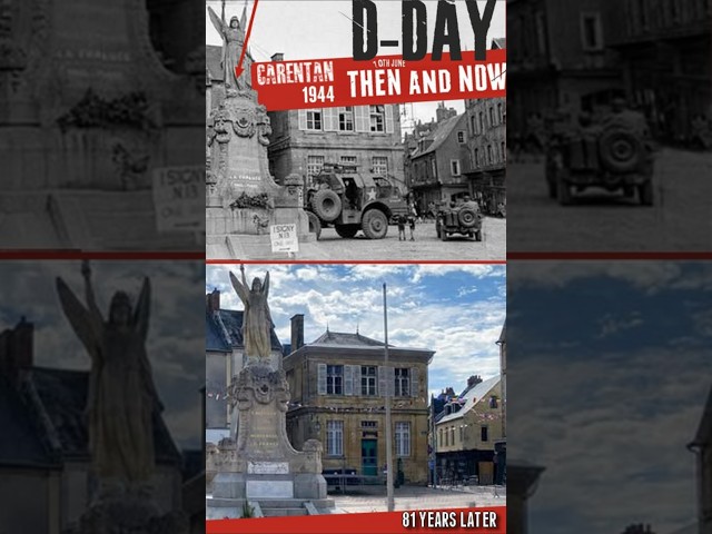 Carentan after the Battle Then and Now. #military #history #dday #thenandnow