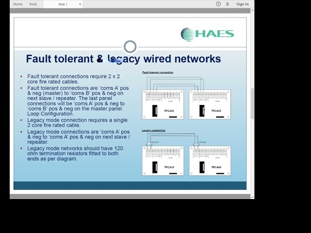 Haes Technologies Esprit Addressable Fire Alarm Panel network setup tutorial online video
