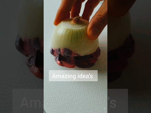 Onion 🧅 Flower print #shorts #youtubeshorts #experiment #trendingshorts #shorts @uniquesmartwork