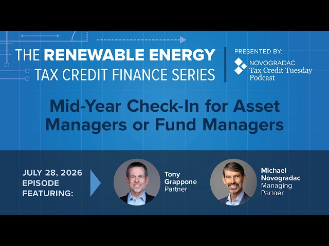 July 28, 2026: RETC Finance Series: Mid-Year Check-In for Asset Managers or Fund Managers