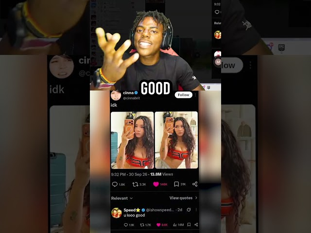 IShowSpeed Addressing Everyone Making A Huge Deal Out Of His Compliment To Cinna 😭💀