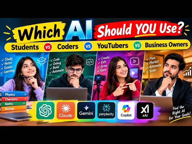 Which AI Should YOU Use? Students vs Coders vs YouTubers vs Business Owners