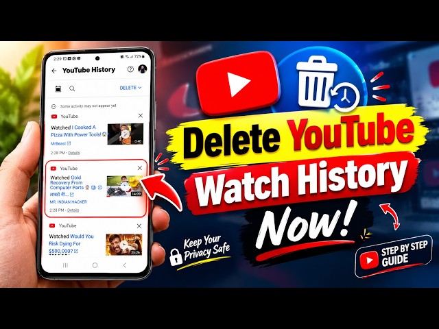 How to Delete YouTube Watch History on Your Phone! 😱🔥