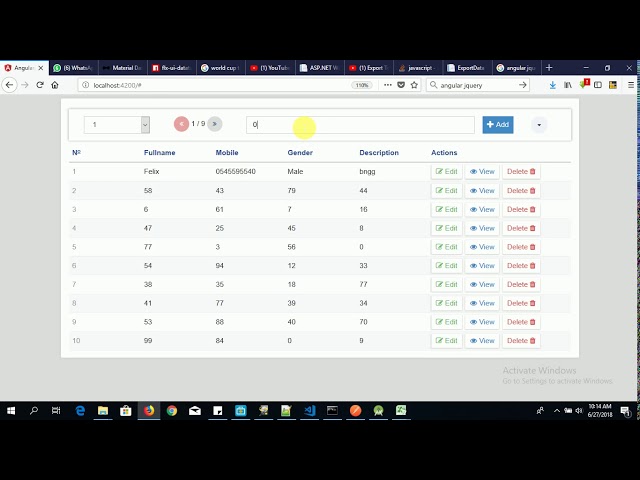 Angular datatable with buttons, pagination,search, export and many more. V 1.0.1