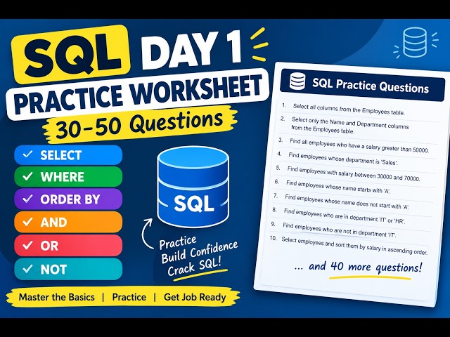 SQL Intro  - SQL Introduction (select, where, orderby, and, or, not)