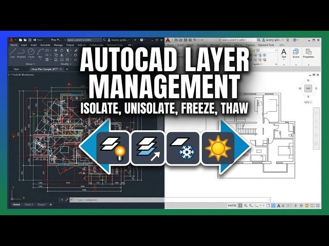 How to Freeze, Thaw & Isolate Layers in AutoCAD | Layer Management Tutorial