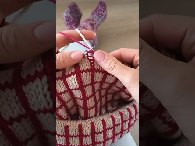 Step-by-Step Plaid Check Knit Pattern Tutorial