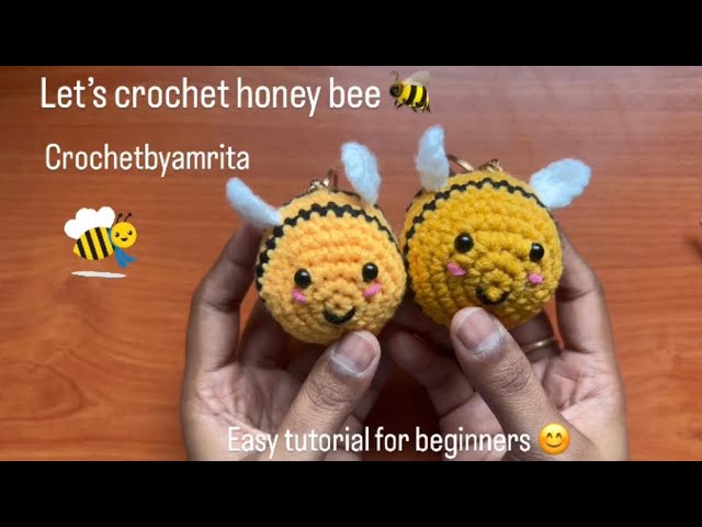 Cute crochet honey bee 🐝