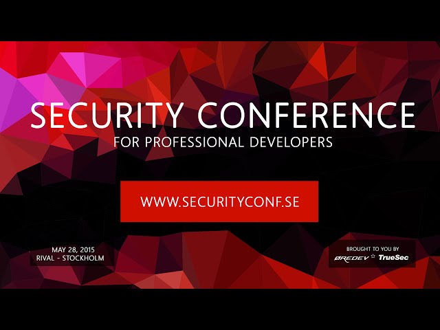 Security Conference 2015 - Secure coding patterns