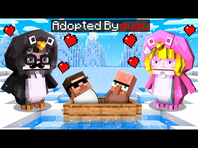 We Got ADOPTED by GUGUGAGA Penguin Family in Minecraft..