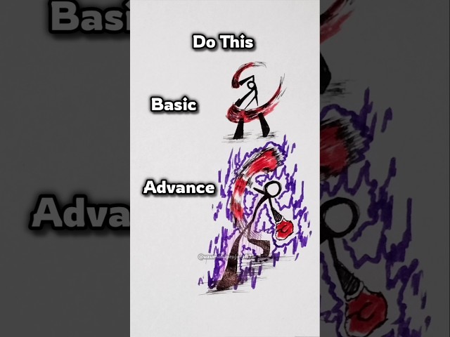 How to draw stickman with power #tutorial #drawing #howtodraw