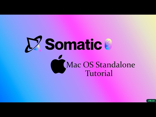 Somatic VR Mac OS standalone Tutorial