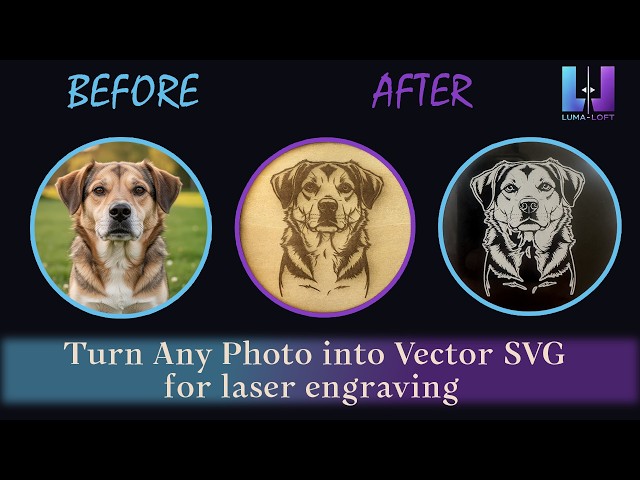 Convert any photo into Vector SVG for laser cutting and engraving for normal and inverted engraving