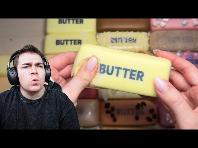 reacting to satisfying butter ASMR