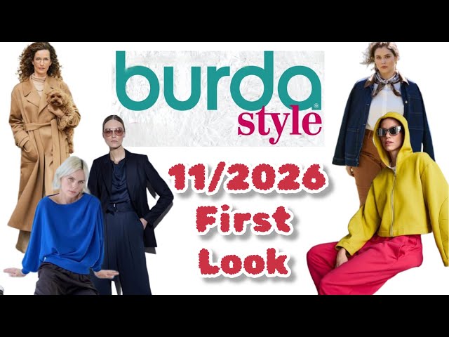 The first preview of Burda Style magazine for November 2026: a modern mix of blue and 🤎💙
