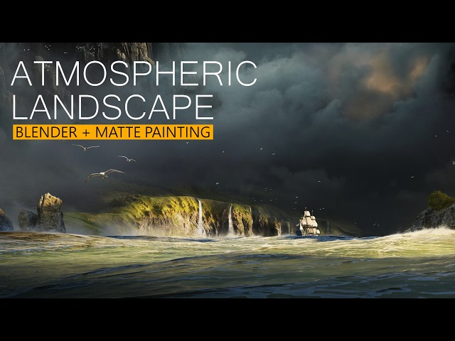 How I Created THIS Atmospheric Landscape in Blender & Krita