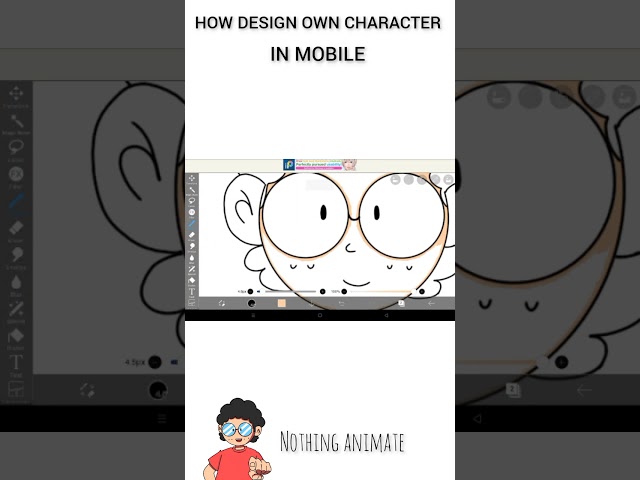 How To make animation in mobile - Character Design Like RG bucket list & Kritichaw #shorts #cartoon