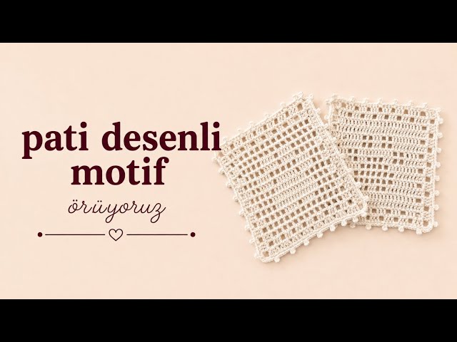 PATİ 🐾 DESENLİ KAFES İŞİ MOTİF ÖRÜYORUZ, PAW PRINT FILET CROCHET