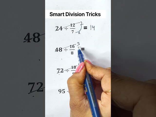 Smart Division Tricks ✍️💥. easy Maths 💥. trick for division 😍.#maths #shorts #ytshorts #mathematics