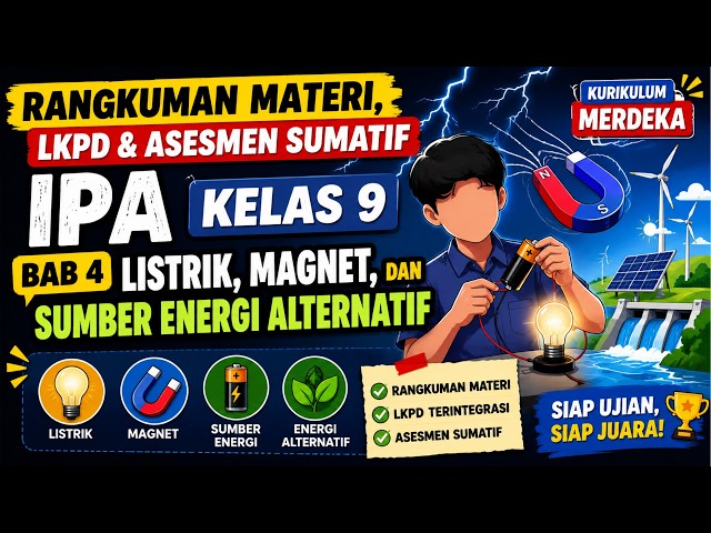 RANGKUMAN MATERI IPA KELAS 9 BAB 4: LISTRIK, MAGNET, & SUMBER ENERGI ALTERNATIF | KURIKULUM MERDEKA