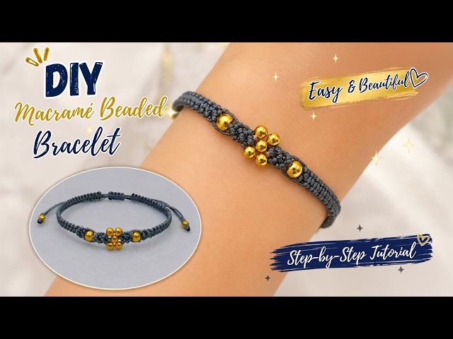 DIY Macramé Beaded Bracelet Tutorial | Easy Step-by-Step Guide