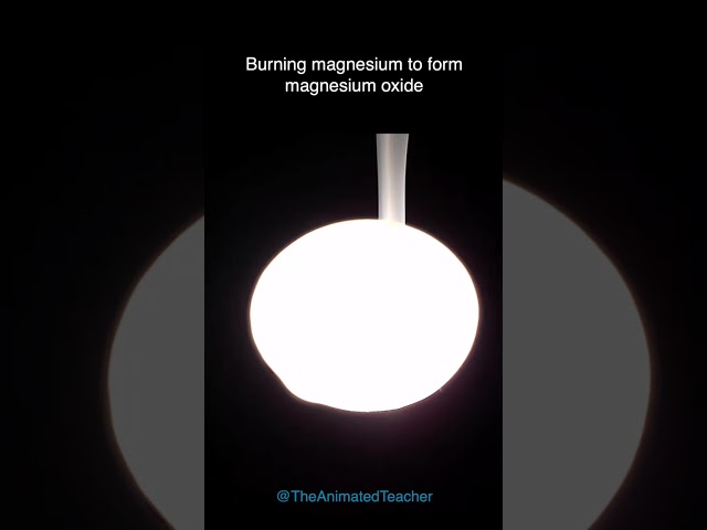 Burning magnesium chemistry experiment