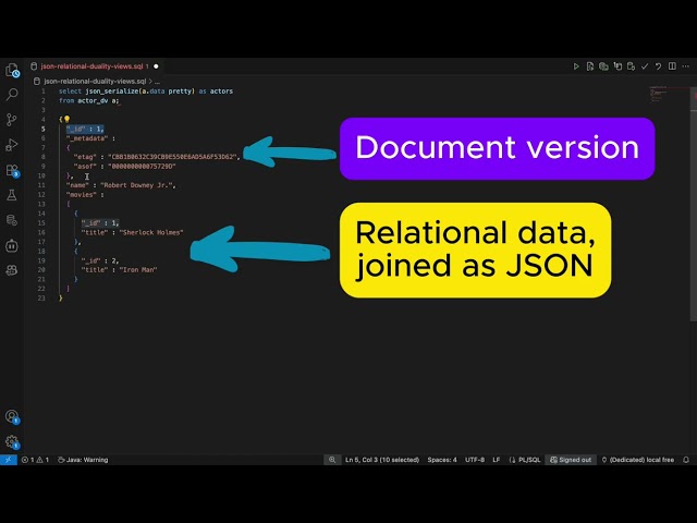 Learn how use relational JSON documents with your data