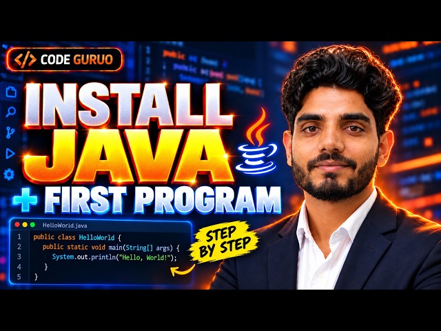 Install Java + First Java Program | Java Basics  | Beginner Tutorial  #java  #javaprogramming